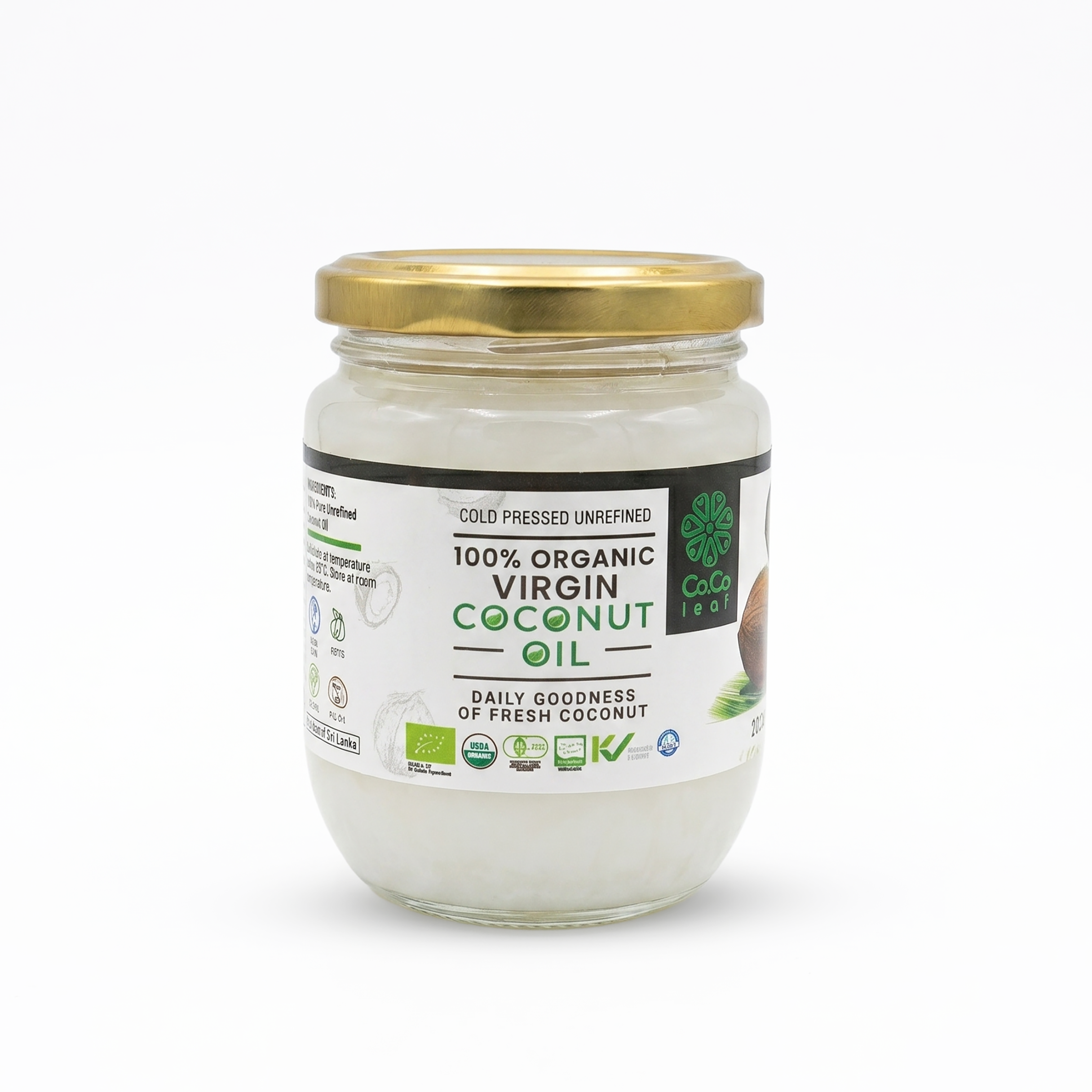 Organic Virgin Coconut Oil – Cold Pressed Unrefined (210ml) - HayatOrganic.com